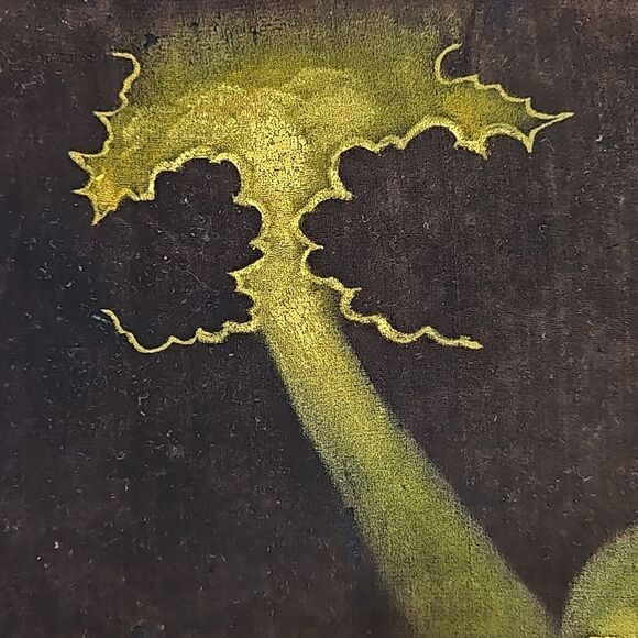 Gorgeous Vintage Hand Painted Velvet Jesus  17.25" x 12.25" - Picture 11 of 12